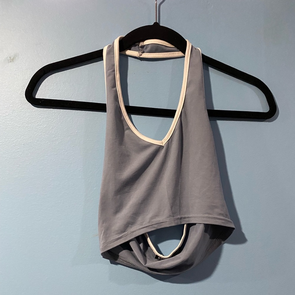 Coastal Blue Halter Top